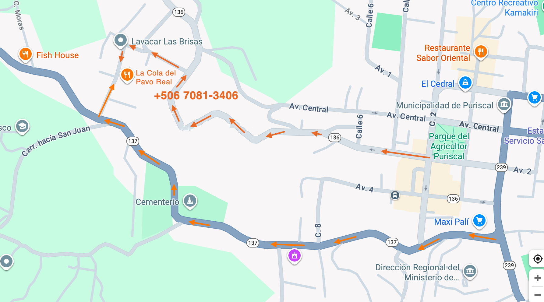 Mapa del restaurante